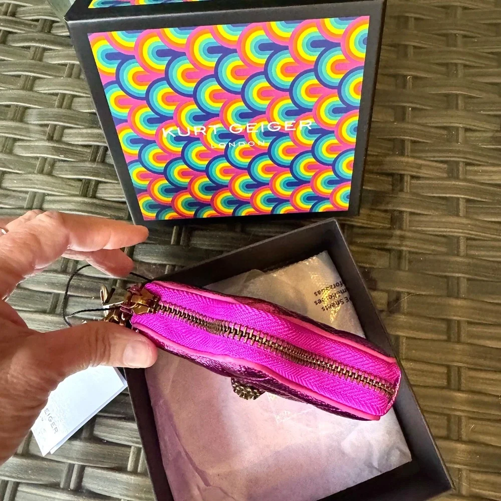 NWT Chic Kurt Geiger Purple Star Coin Purse Charm - Picture 3 of 6